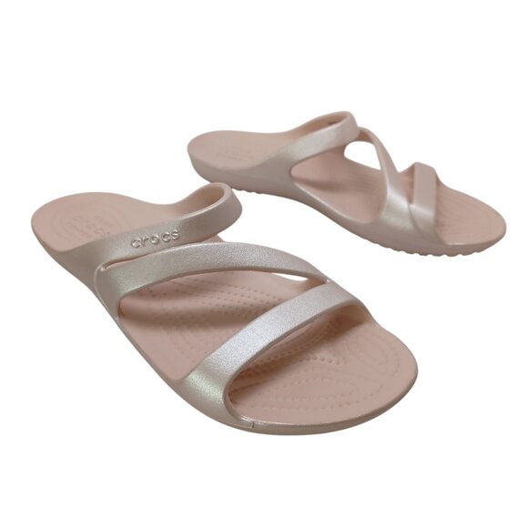Crocs Sandals Kadee II Pink Pearl Slip On Casual Iconic Comfort Shoes Womens 9 - Picture 1 of 14